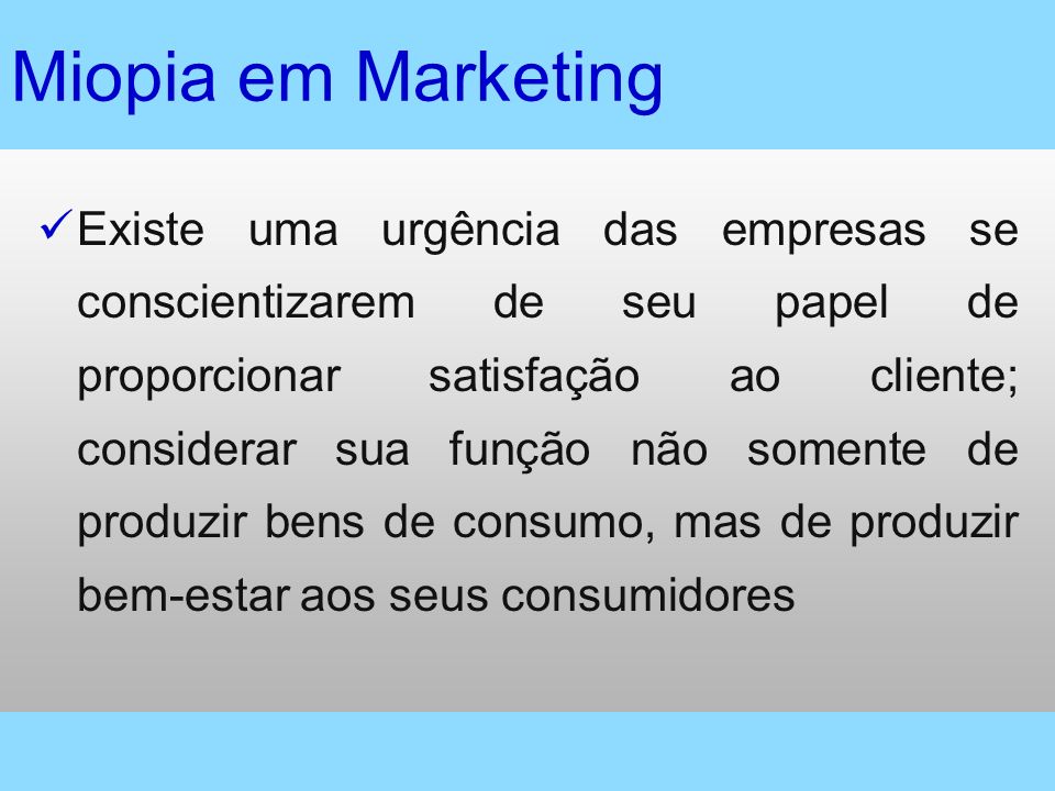 Miopia em Marketing