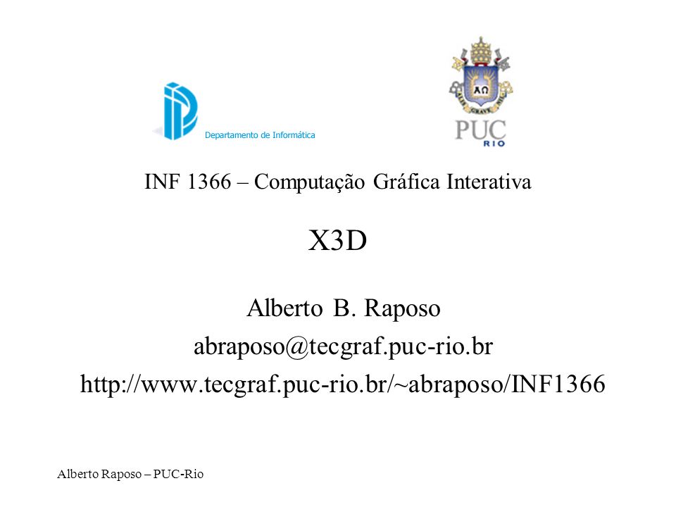 INF 1366 – Computação Gráfica Interativa X3D