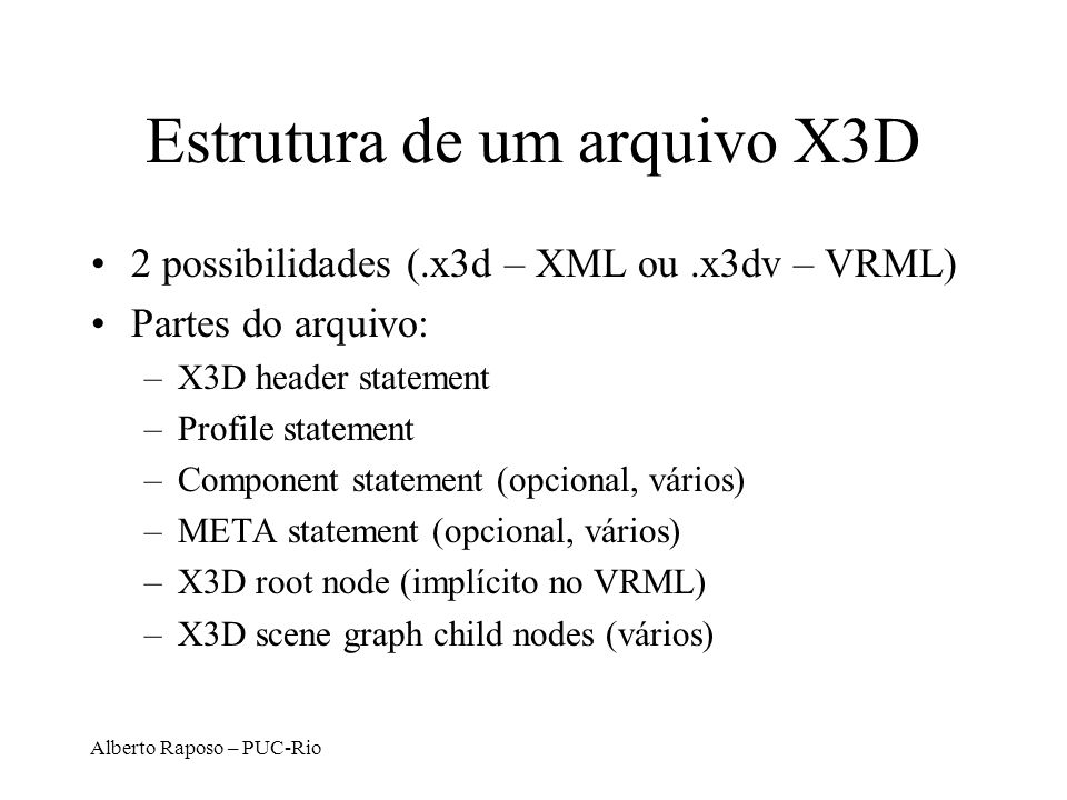 Estrutura de um arquivo X3D