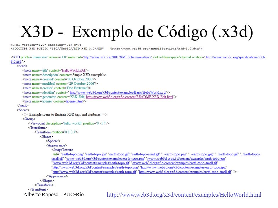 X3D - Exemplo de Código (.x3d)
