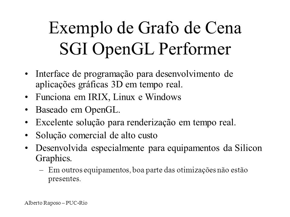 Exemplo de Grafo de Cena SGI OpenGL Performer