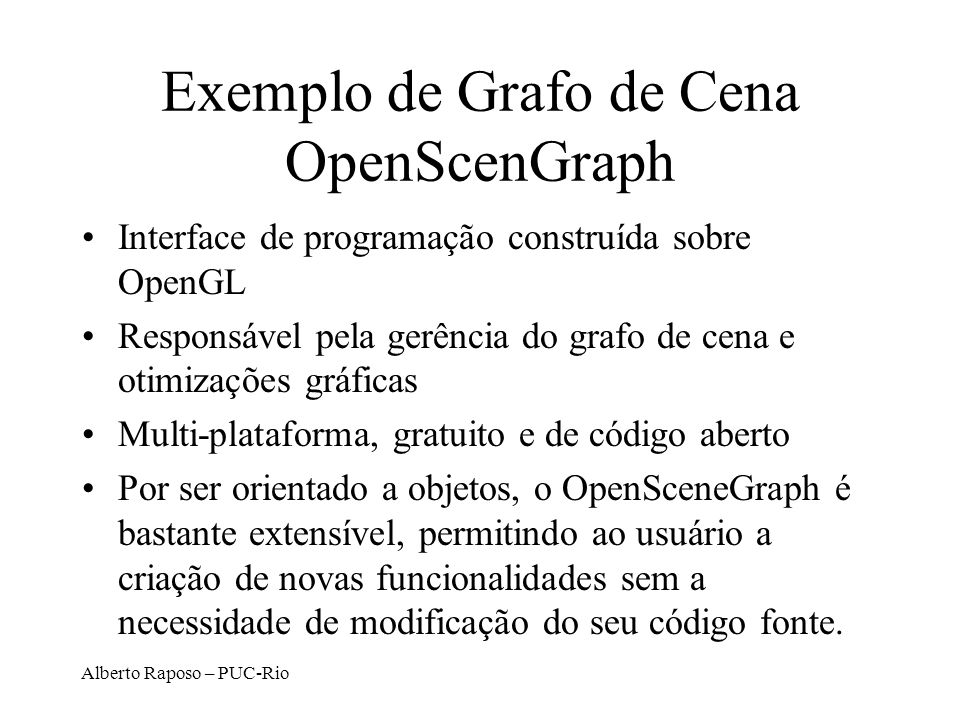 Exemplo de Grafo de Cena OpenScenGraph