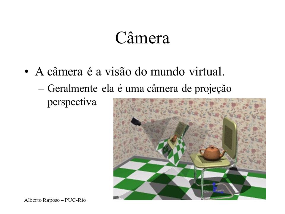 Câmera A câmera é a visão do mundo virtual.