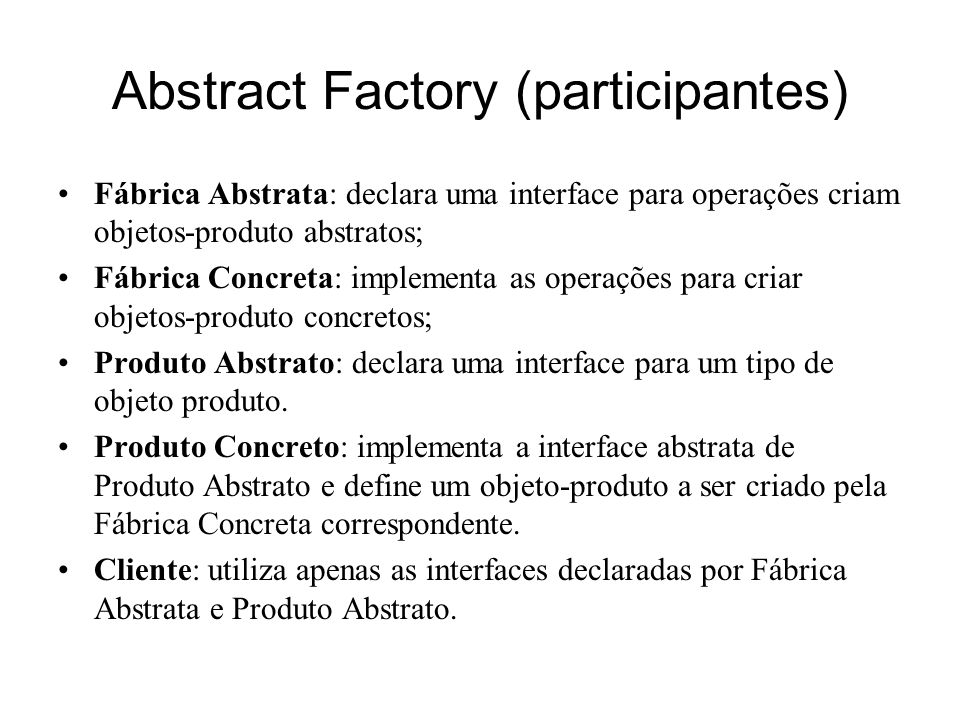 Abstract Factory (participantes)