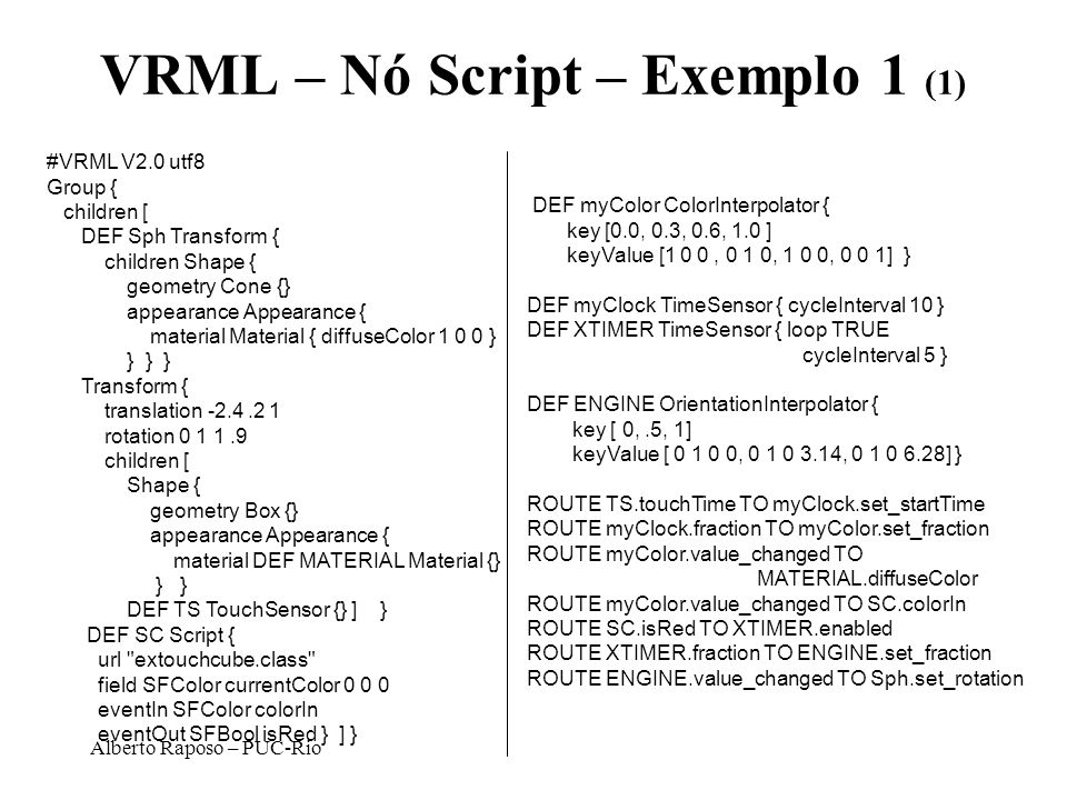 VRML – Nó Script – Exemplo 1 (1)