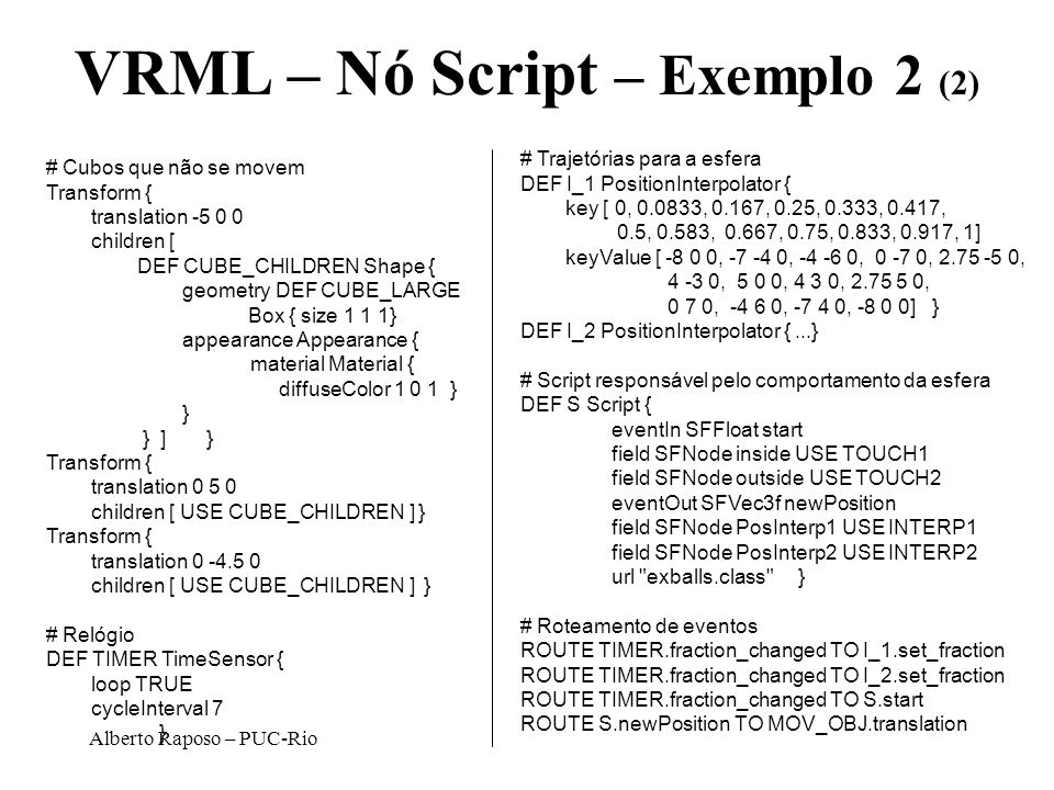 VRML – Nó Script – Exemplo 2 (2)