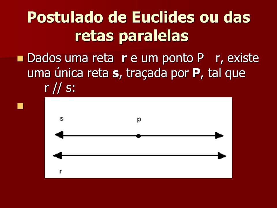 Postulado de Euclides ou das retas paralelas