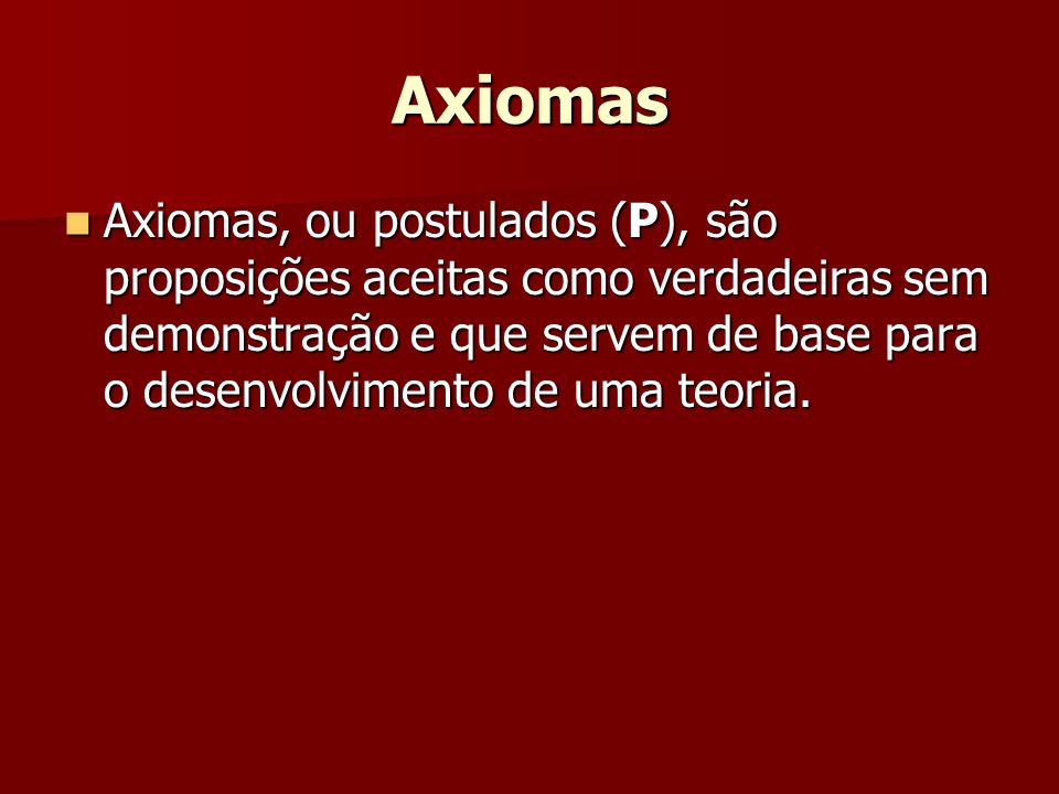 Axiomas