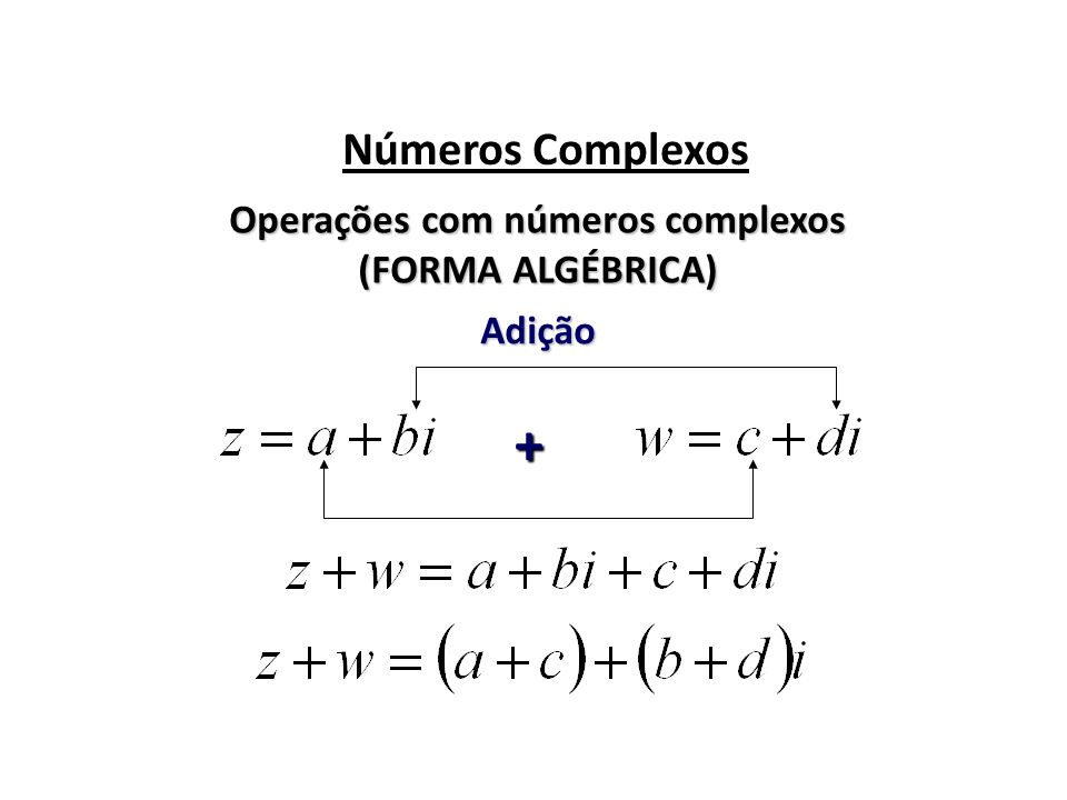 Operações com números complexos