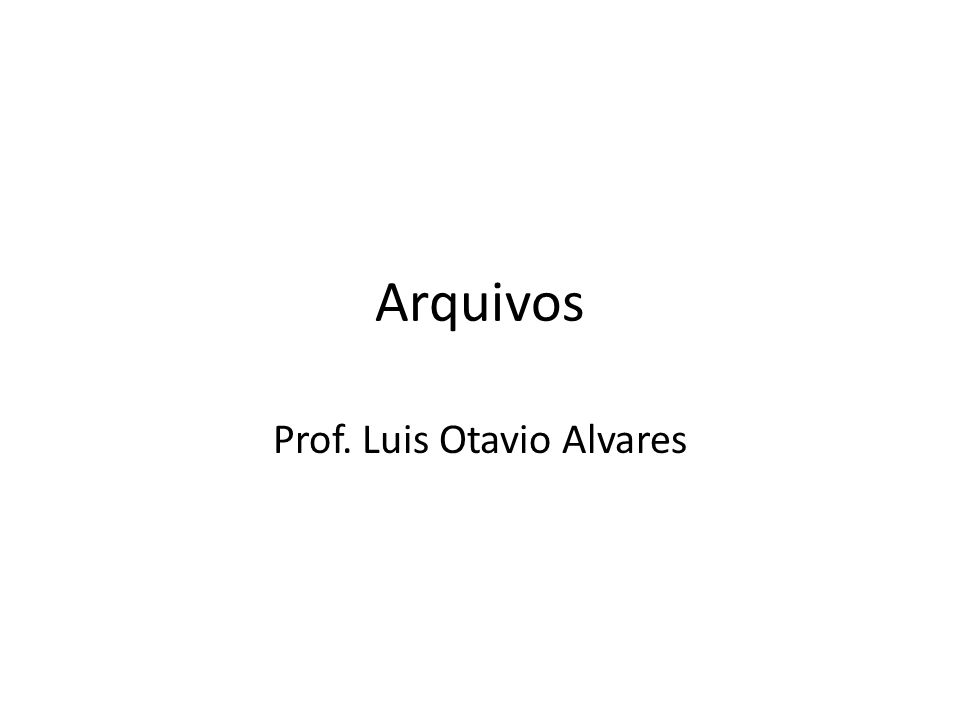 Prof. Luis Otavio Alvares