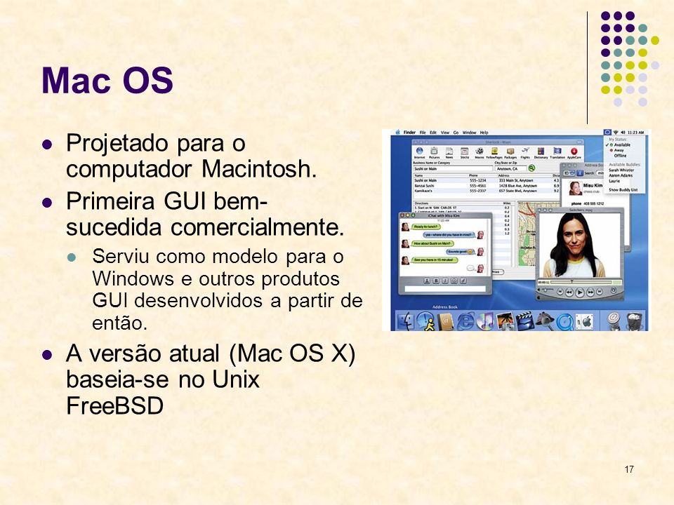 Mac OS Projetado para o computador Macintosh.