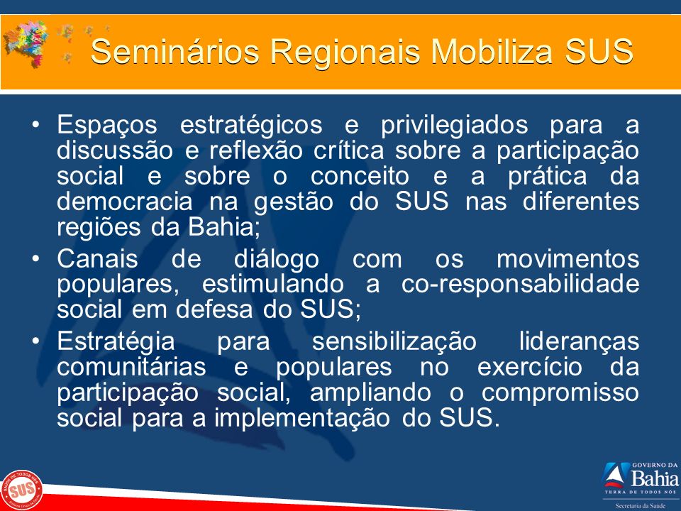 Seminários Regionais Mobiliza SUS