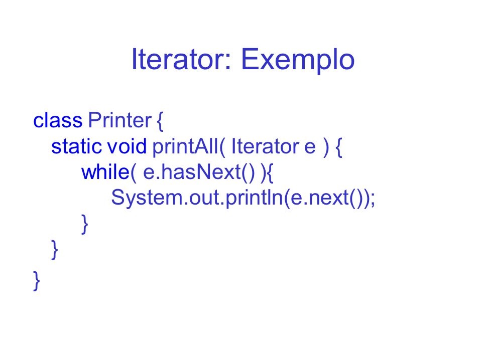 Iterator: Exemplo