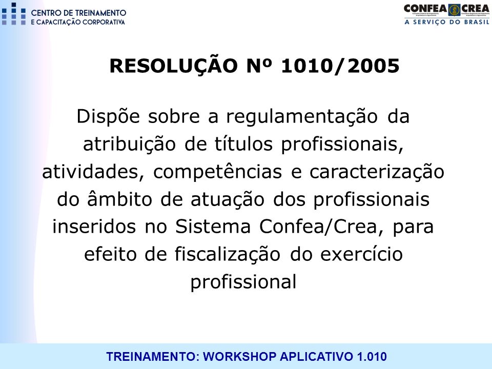 RESOLUÇÃO Nº 1010/2005