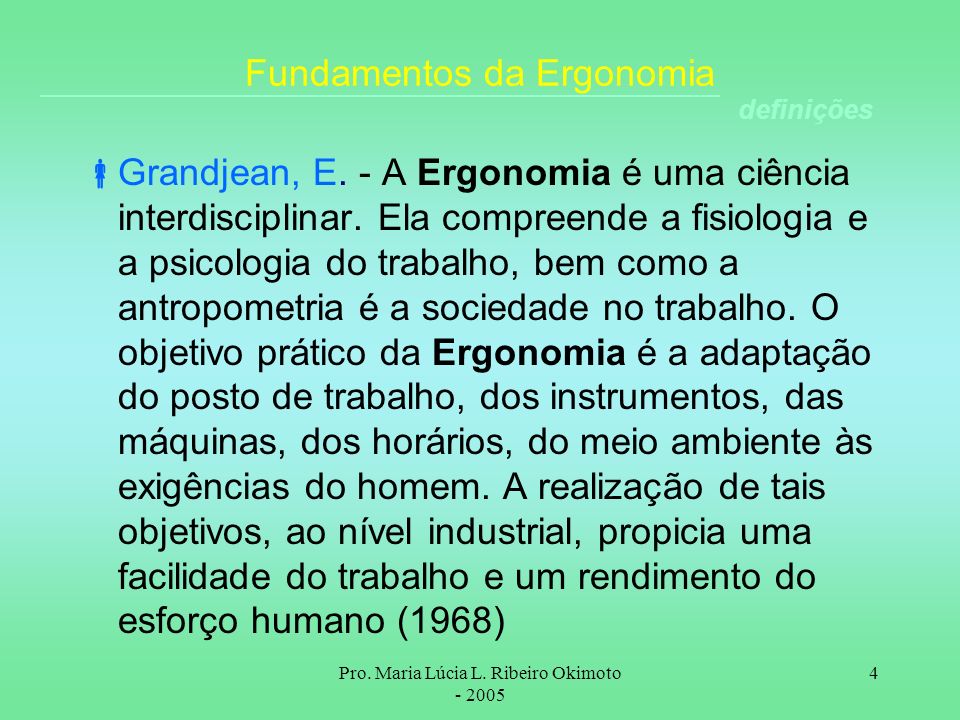 Fundamentos da Ergonomia