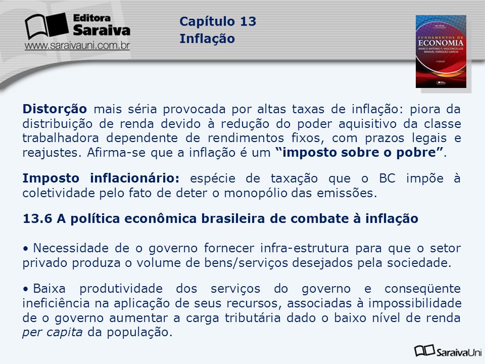 13.6 A política econômica brasileira de combate à inflação
