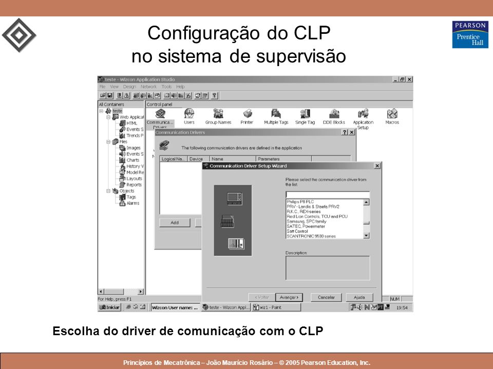 Configuração do CLP no sistema de supervisão