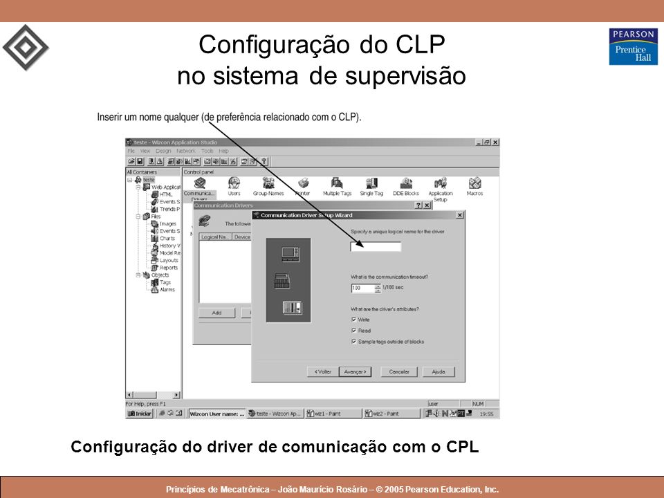 Configuração do CLP no sistema de supervisão