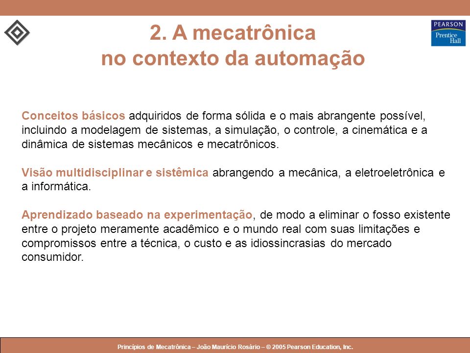 2. A mecatrônica no contexto da automação