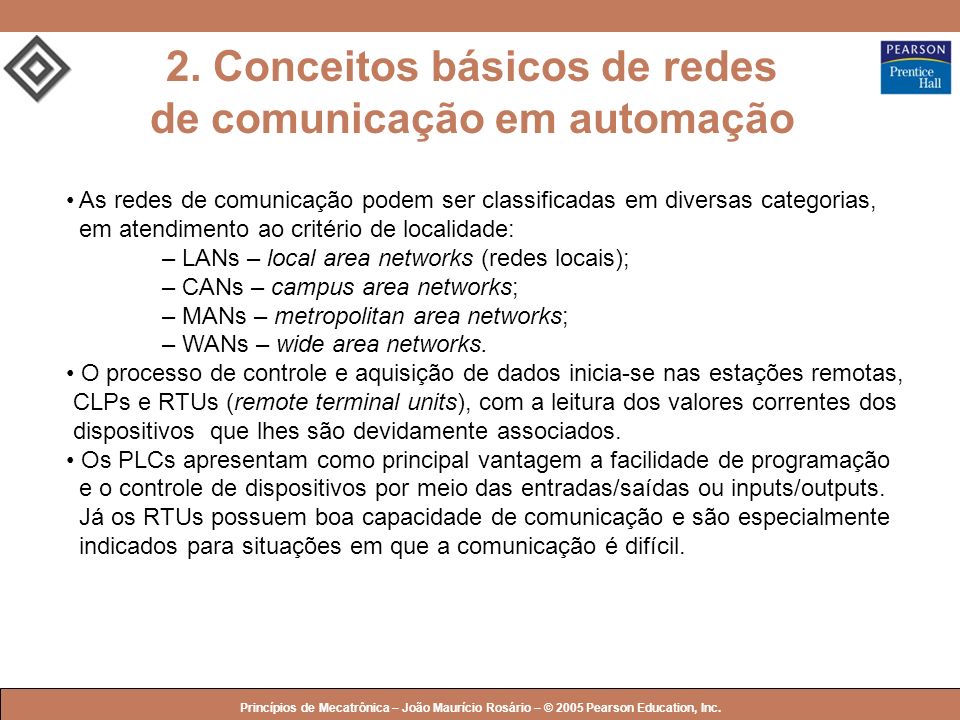 2. Conceitos básicos de redes de comunicação em automação