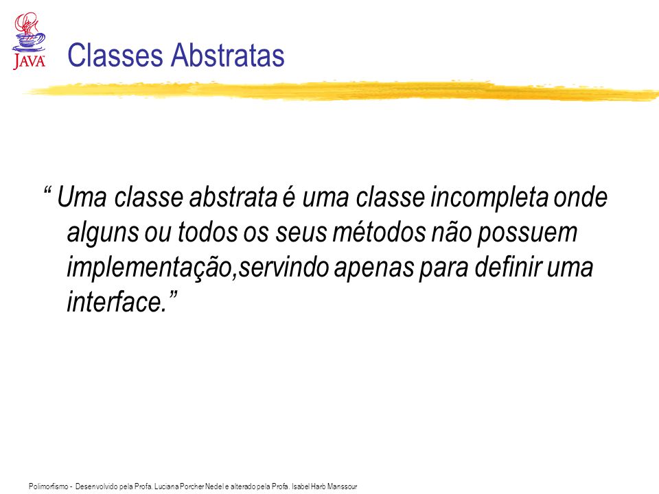 Classes Abstratas