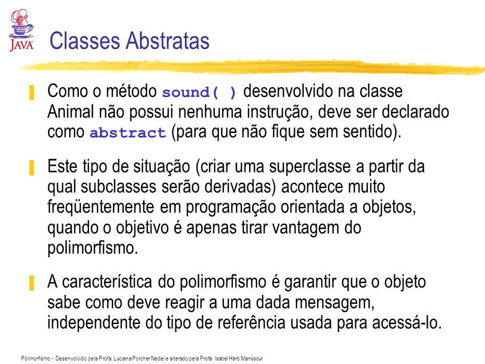 Classes Abstratas