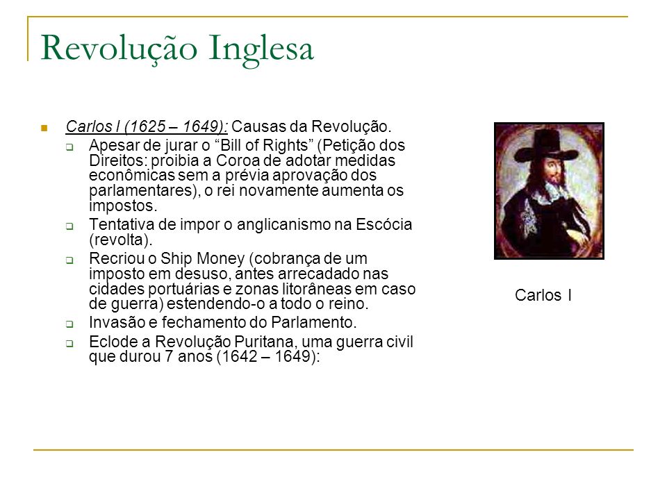 Revolução Inglesa Carlos I