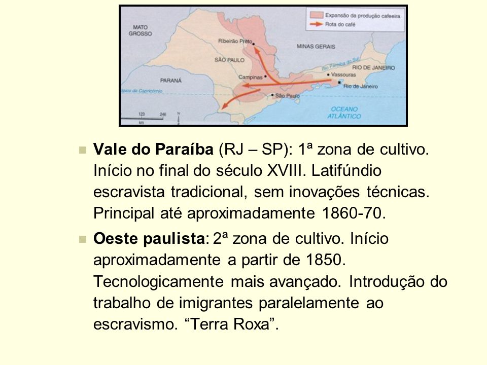 Vale do Paraíba (RJ – SP): 1ª zona de cultivo