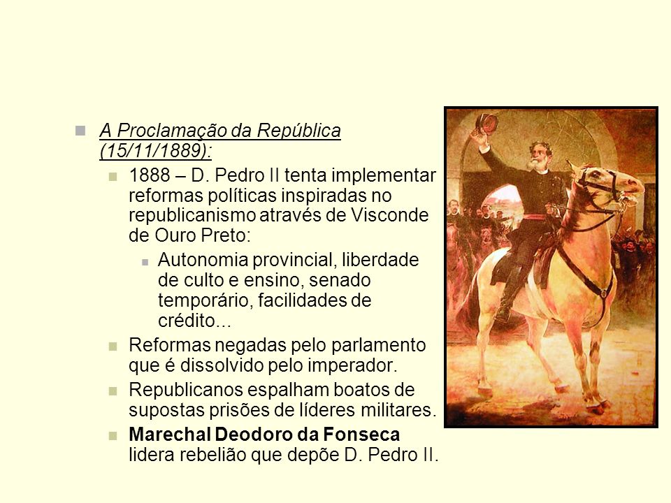 A Proclamação da República (15/11/1889):