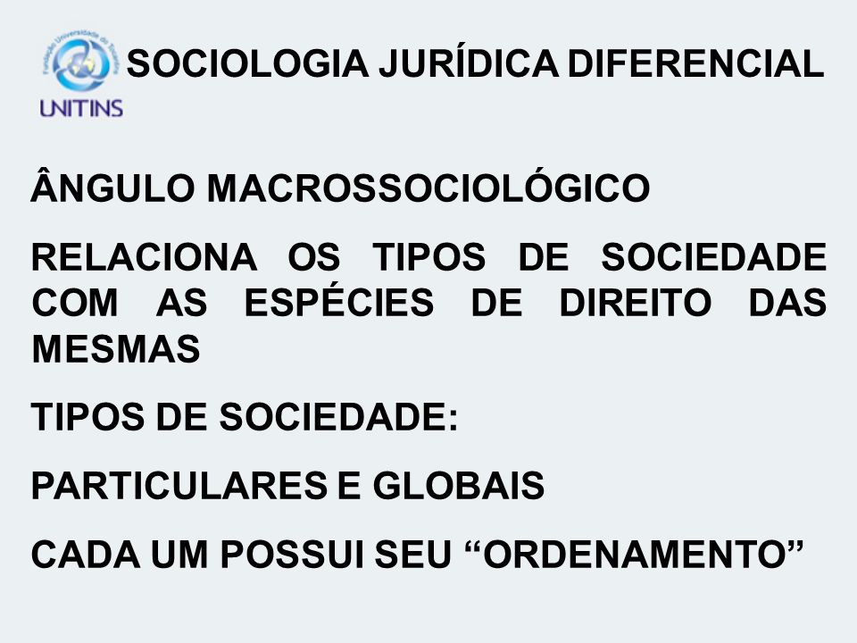 SOCIOLOGIA JURÍDICA DIFERENCIAL