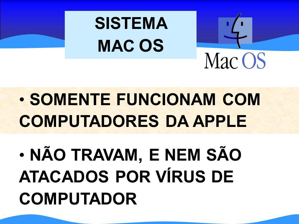 SISTEMA MAC OS SOMENTE FUNCIONAM COM COMPUTADORES DA APPLE.