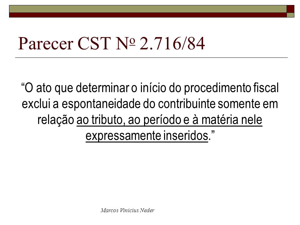 Parecer CST No 2.716/84