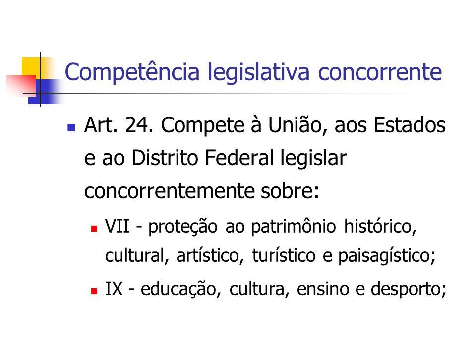 Competência legislativa concorrente