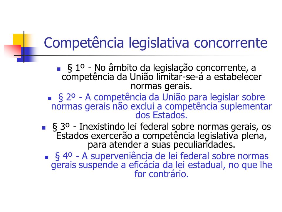 Competência legislativa concorrente