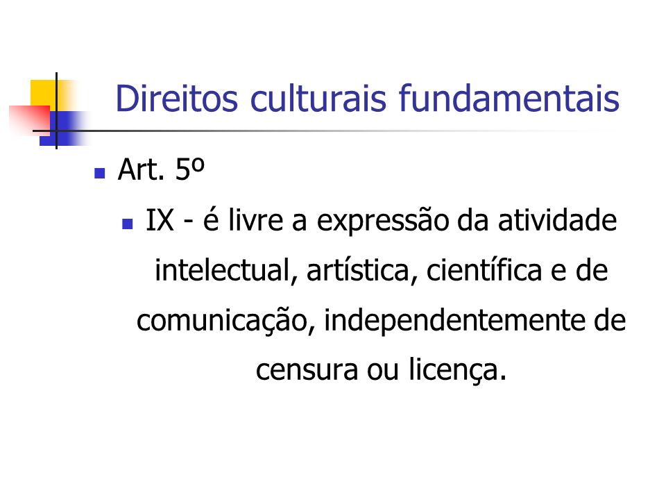 Direitos culturais fundamentais