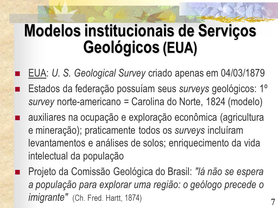Modelos institucionais de Serviços Geológicos (EUA)