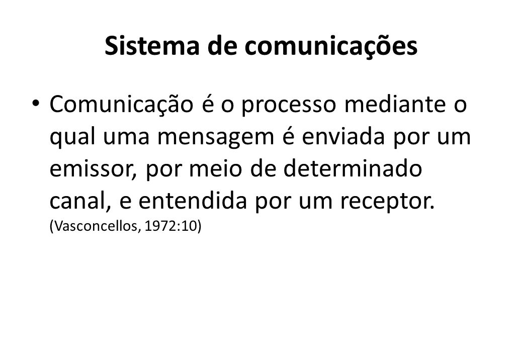Sistema de comunicações
