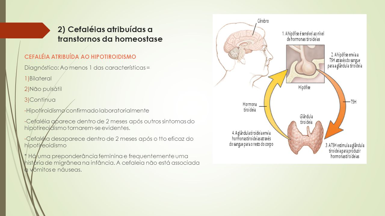 2) Cefaléias atribuídas a transtornos da homeostase