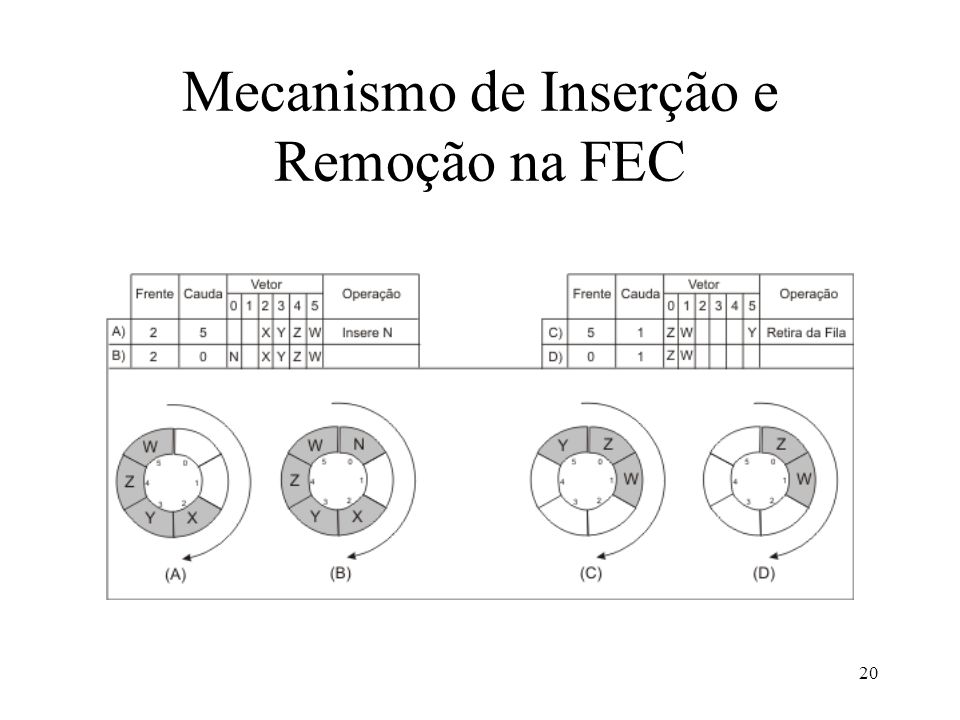 Mecanismo de Inserção e Remoção na FEC