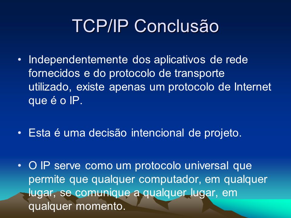 TCP/IP Conclusão