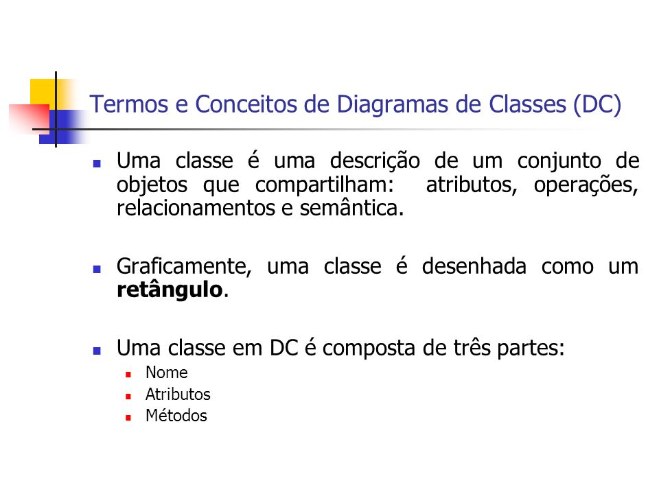 Termos e Conceitos de Diagramas de Classes (DC)