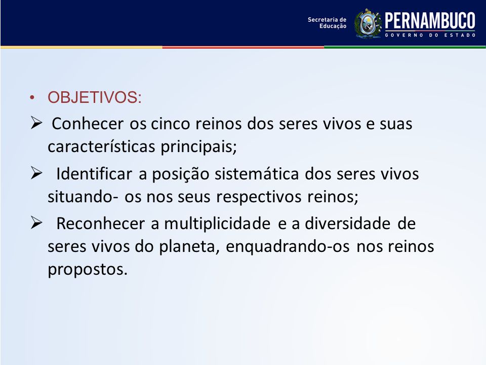 5 Reinos Dos Seres Vivos E Suas Caracteristicas Topico Os Cinco Reinos Caracteristicas Basicas Da Sistematica