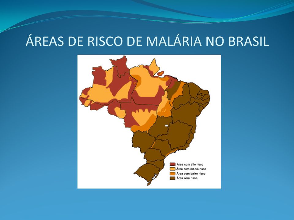 ÁREAS DE RISCO DE MALÁRIA NO BRASIL