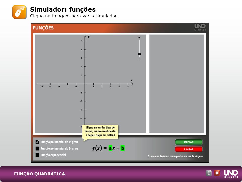 Simulador: funções Clique na imagem para ver o simulador.