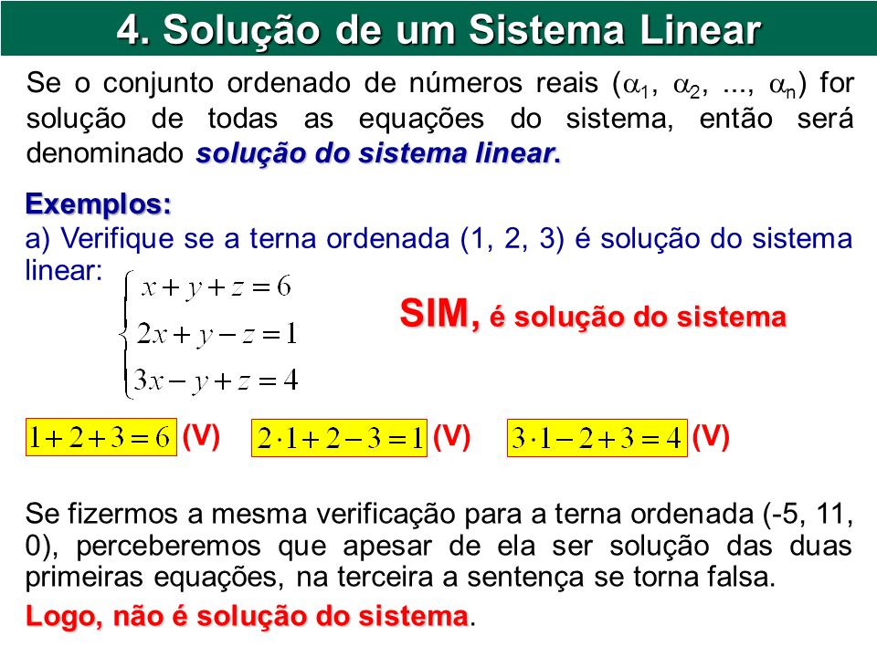4. Solução de um Sistema Linear