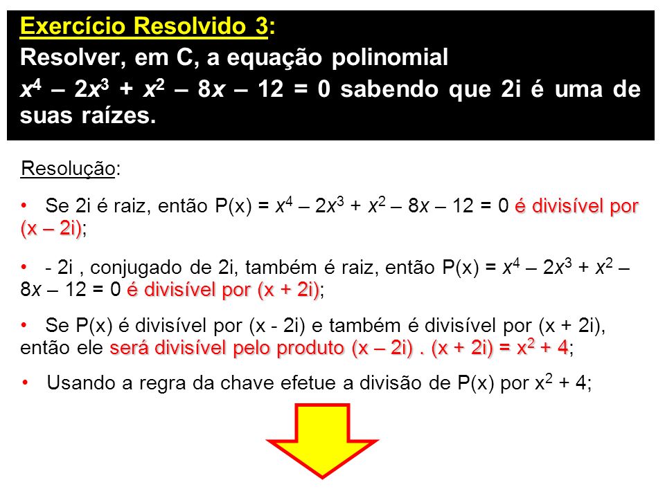 Resolver, em C, a equação polinomial