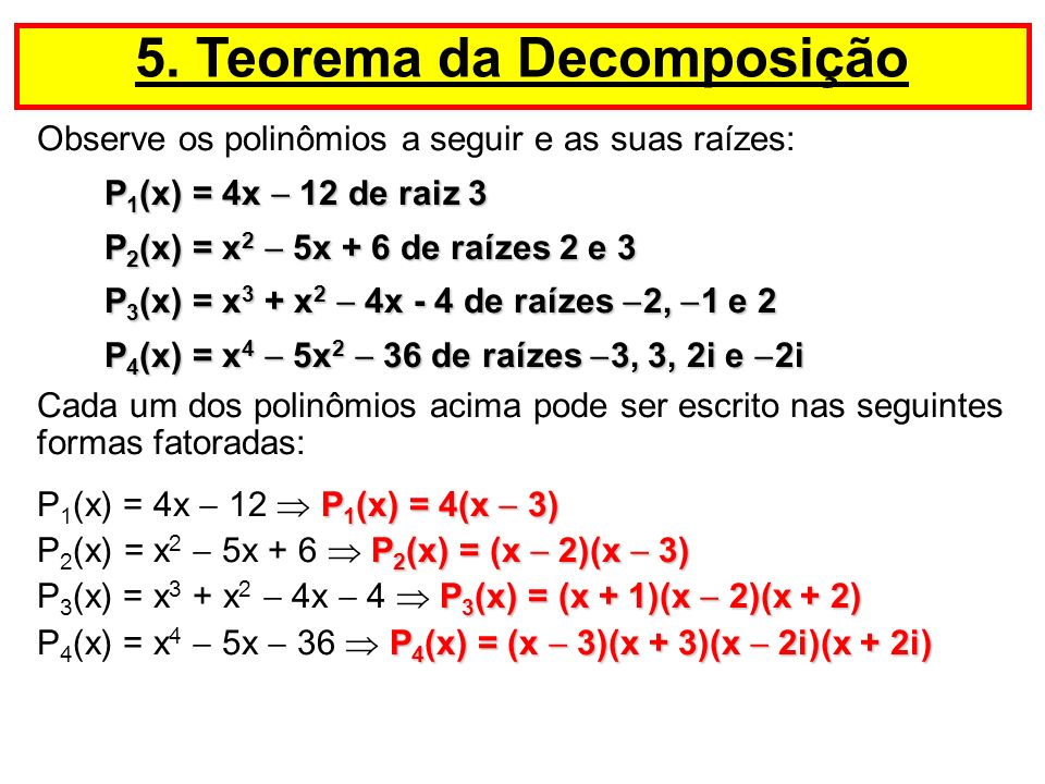 5. Teorema da Decomposição