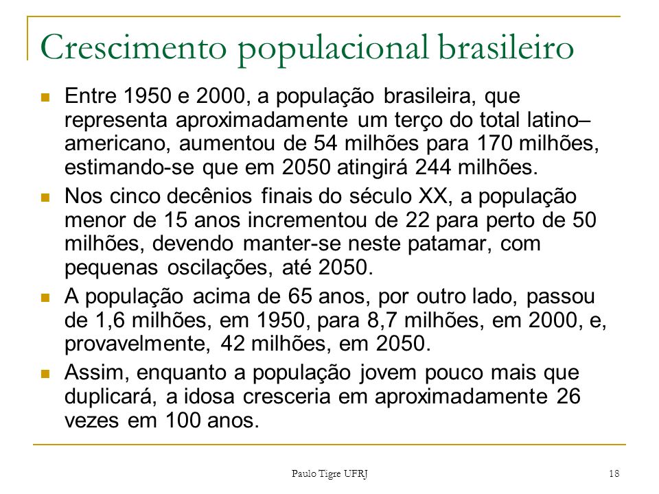 Crescimento populacional brasileiro