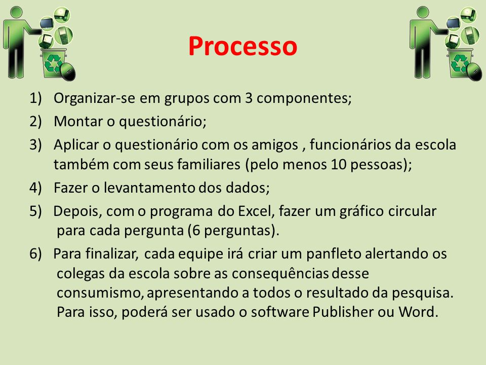SOBRE O MEIO AMBIENTE - Questionário