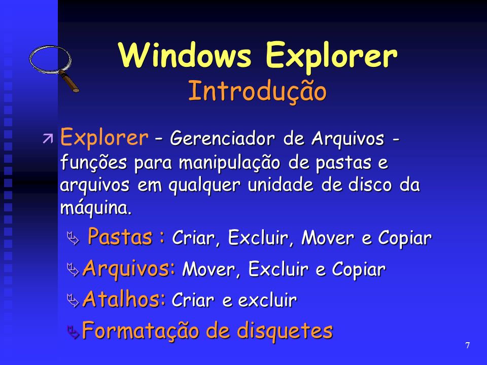 Windows Explorer Introdução